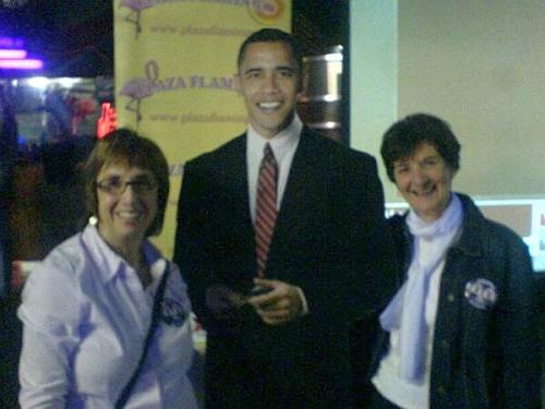 Mira and Judy at Toronto Democrats Abroad Party